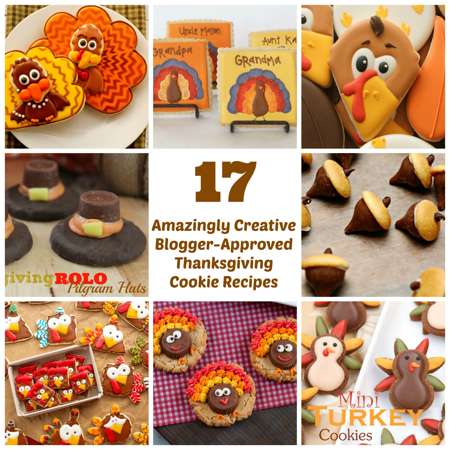 17 Creative Thanksgiving Cookie Recipes Thanksgiving Cookie Recipes Collage