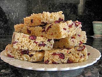 Rice Crispy Squares with Craisins Rice Crispy Squares with Craisins
