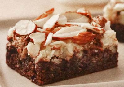 Fudgy Brownies with Almonds and Coconut