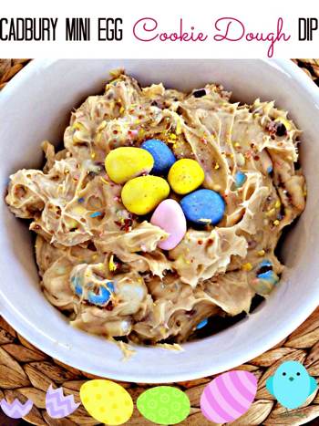 Cadbury Mini Eggs Cookie Dough Dip