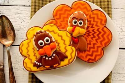 Thanksgiving Chevron Turkey Cookies