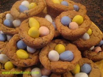 Chocolate Eggs in a Cookie Basket