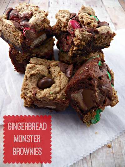 Gingerbread Monster Brownies from My Sweet Sanity