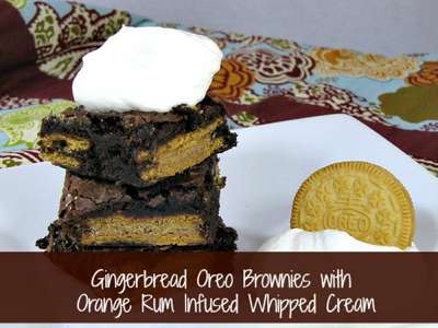 Gingerbread Oreo Brownies from Frugal Upstate