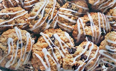 Glazed Oatmeal Raisin Cookies