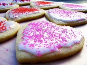 Iced Hearts Sugar Cookies