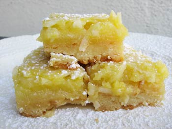 Macadamia Coconut Lemon Bars