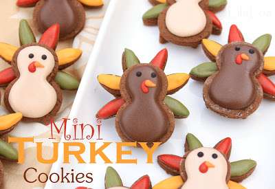 Thanksgiving Mini Turkey Cookies