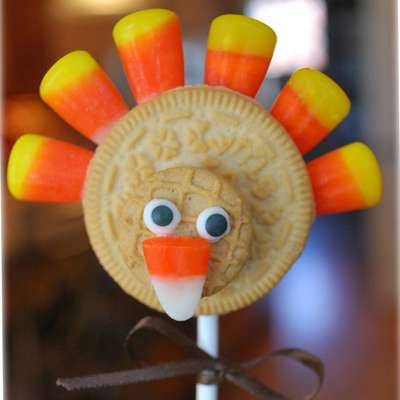Thanksgiving Turkey Cookie Pops