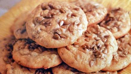 White Chocolate Sunflower Cookies