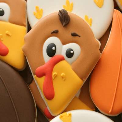 Adorable Turkey Face Cookies